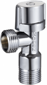 КРАН УГЛОВОЙ для с/м   1/2"x3/4"  НР-НР с отраж., хром, латунный (CW617N) ZEGOR FZ02