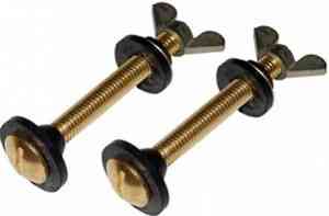 Крепление бачка к унитазу с гайкой барашек   М8 х 80  ЛАТУНЬ