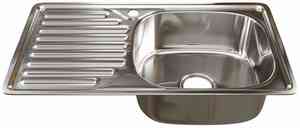 МОЙКА врезная 42х76 (0,6)  ПРАВАЯ (вып. 3 1/2", глубина чаши 16см, сифон) MIXLINE  