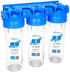 АБФ-3 1/2    Трехступенчатый  магистральный  фильтр стандарт SLIM LINE  АКВАБРАЙТ