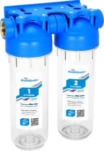 АБФ-2 3/4    Двухступенчатый  магистральный  фильтр стандарт SLIM LINE  АКВАБРАЙТ