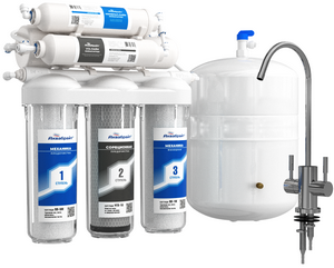 АБ  АБФ-ОСМО-6, с МИНЕРАЛИЗАТОРОМ. Мембрана производства  VONTRON. Система очистки воды ОБРАТНОГО ОСМОСА под кухонную мойку с отдельн краном  6 ступ