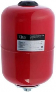 Расширительный бак вертикальный  10 л. оцинк-ый фланец 1" OASIS RV-10