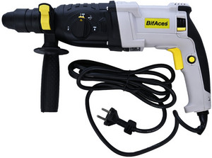Перфоратор BifAces ARH-800-26, 220В, 800 ВТ, 1150/мин, 5100уд/мин, тип патрона  SDS-plus, 3 реж. работы, огр. бурения, доп. рукоятка, кабель 2 м.