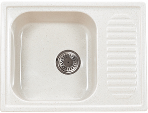 Мойка  керамогранит S11  прямоуг  635  *485 мм с пляжиком   (чаша 365* 390 мм,  h 18 мм ) (перелив, б/отв., унив-я, БЕЗ СИФОНА.)     САФАРИ
