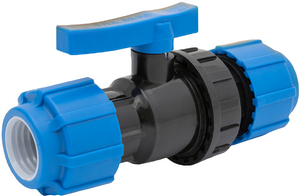 ПЭ  Кран  шар.   20х20  обжим-обжим  ТПК-АКВА