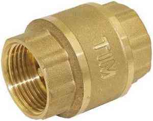 Клапан обратный С ЛАТ.СЕРД.   1/2"  ВР-ВР TIM 