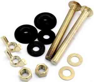 Крепление бачка к унитазу с гайкой барашек   М8 х 80  (12 пр.) КИТАЙ ЛАТУНЬ