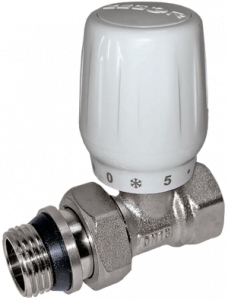 Клапан ручной для радиатора ПРЯМОЙ  1/2"   ZEGOR QS-3462 (с антипротечкой, 10 бар, 120 °С) (CW617N)