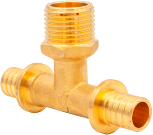 Тройник аксиальный 20 мм х ¾" нар х 20 мм (AQUALINK 60/10) /