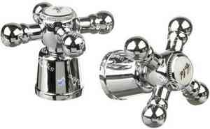 МАХОВИК  ПЛАСТ/ХРОМ 8*24шл (ПАРА) КРЕСТ люкс      20226