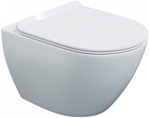 Унитаз подвесной BERGES PUMA Rimless 51см, сиденье дюропласт Toma Slim SO, микролифт, быстросьем