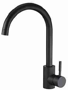 КУХНЯ  SOLONE   EZA4-D090KB с пов. изл., ø35, нерж. Сталь, гайка ЧЕРНЫЙ