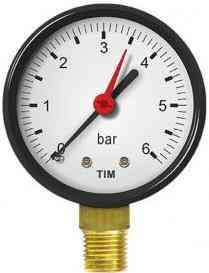 МАНОМЕТР радиальный 6 bar, ПОДКЛЮЧЕНИЕ  G1/4 TIM