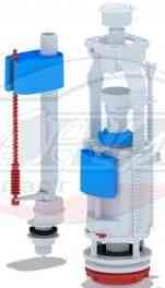 АНИ WC3550 Арматура комплект, с двойной белой кн., впуск ниж. 1/2" пласт. резьба, ЭКОНОМ