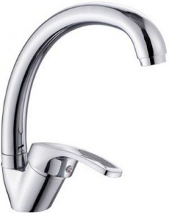 КУХНЯ  POTATO   P4127  ø40 шпилька  БОК ручка, высокий литой излив, хром ###