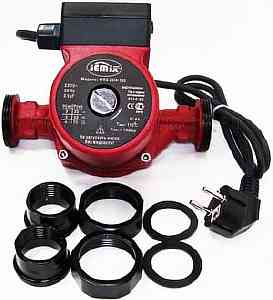 Насос циркуляционный  25-6  180 с гайками  JEMIX  WRS-25/6-180 / ЦН25-6-180  с гайками (Кабель 60 см с ЕВРОВИЛКОЙ)