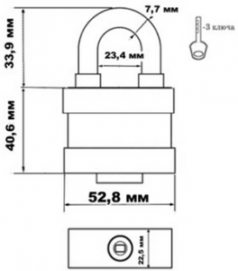 Замок навесной влагозащ. EXTRA 50мм, корпус сталь, пласт. чехол (12/72)