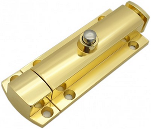 Шпингалет SOLLER 808С золото, полуавтомат (6 шурупов 3*15) (в коробочке) (10/480)