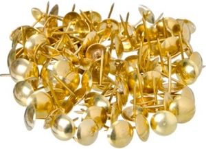 Гвозди мебельные золото (уп. коробка 100шт)