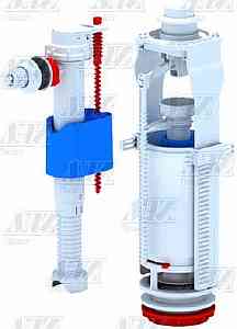 АНИ WC8510 Арматура комплект, белая кнопка, впуск ниж. 1/2" пласт. резьба